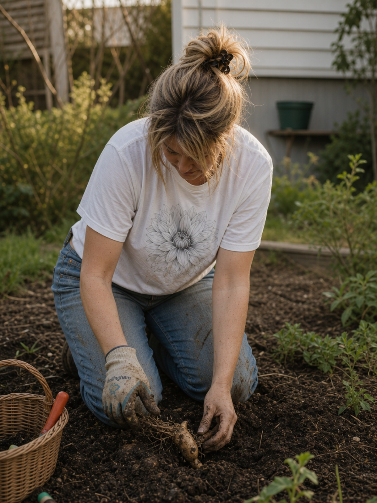 planting dahlia tuber